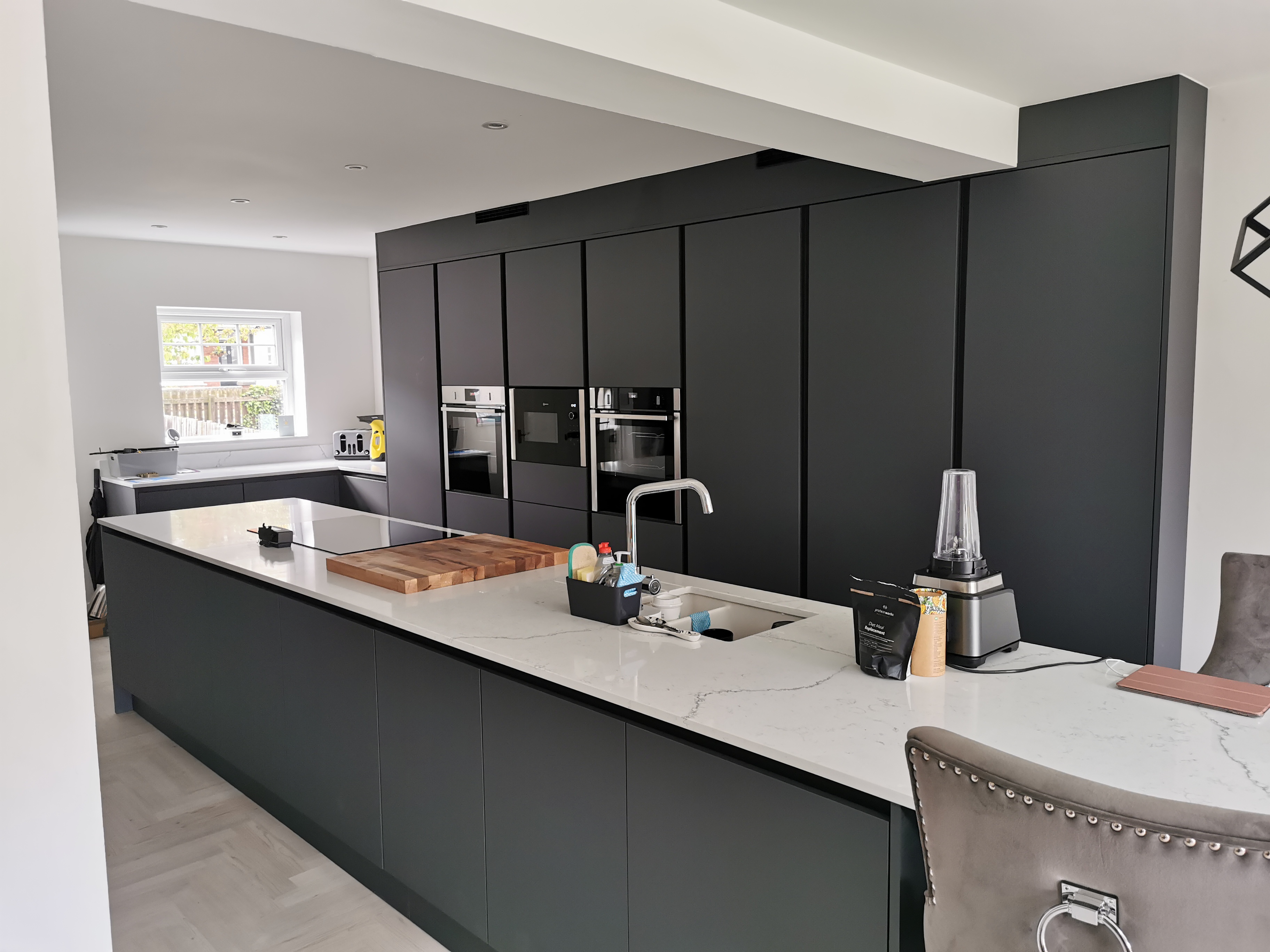 Matte Black Modern Kitchen
